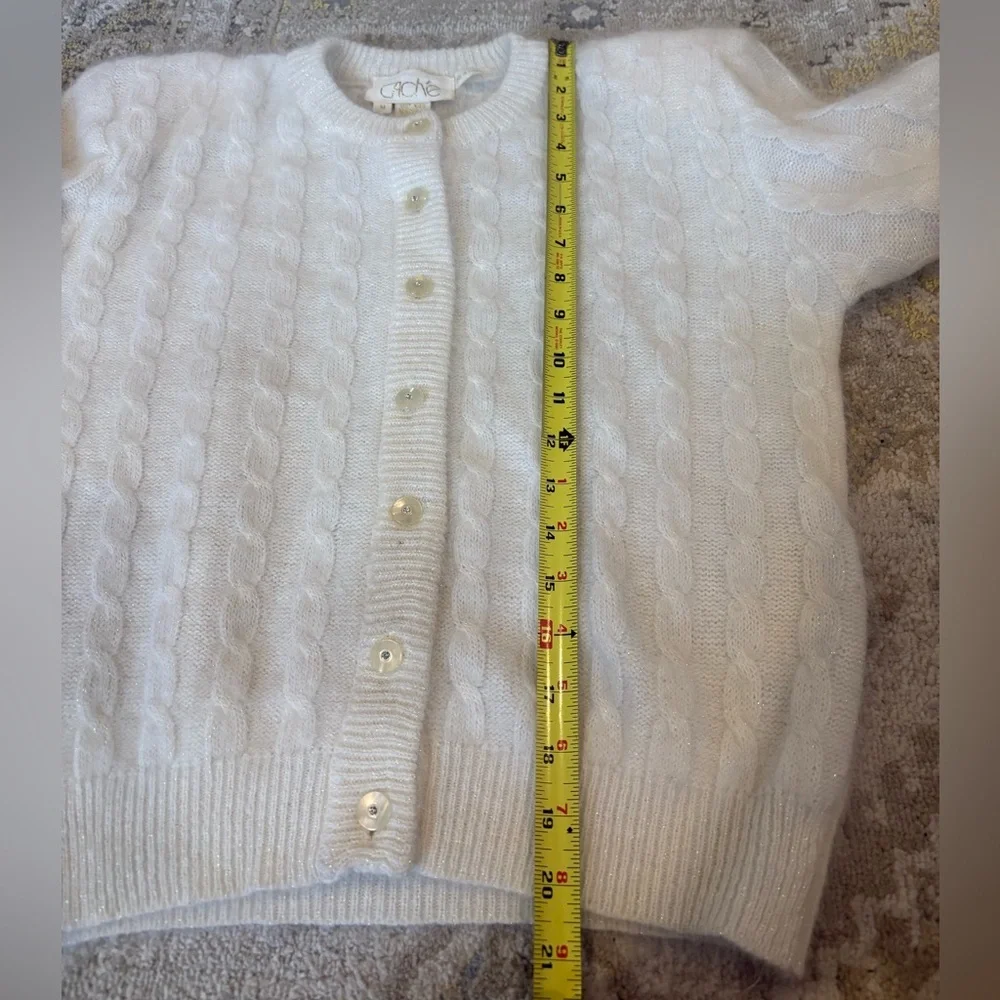 Cache Vintage Angora Metallic Cardigan Sweater - Picture 11 of 13